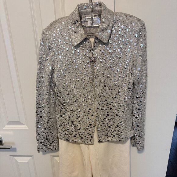St. John Knits Evening Collection Jacket and Pants - Picture 1 of 12